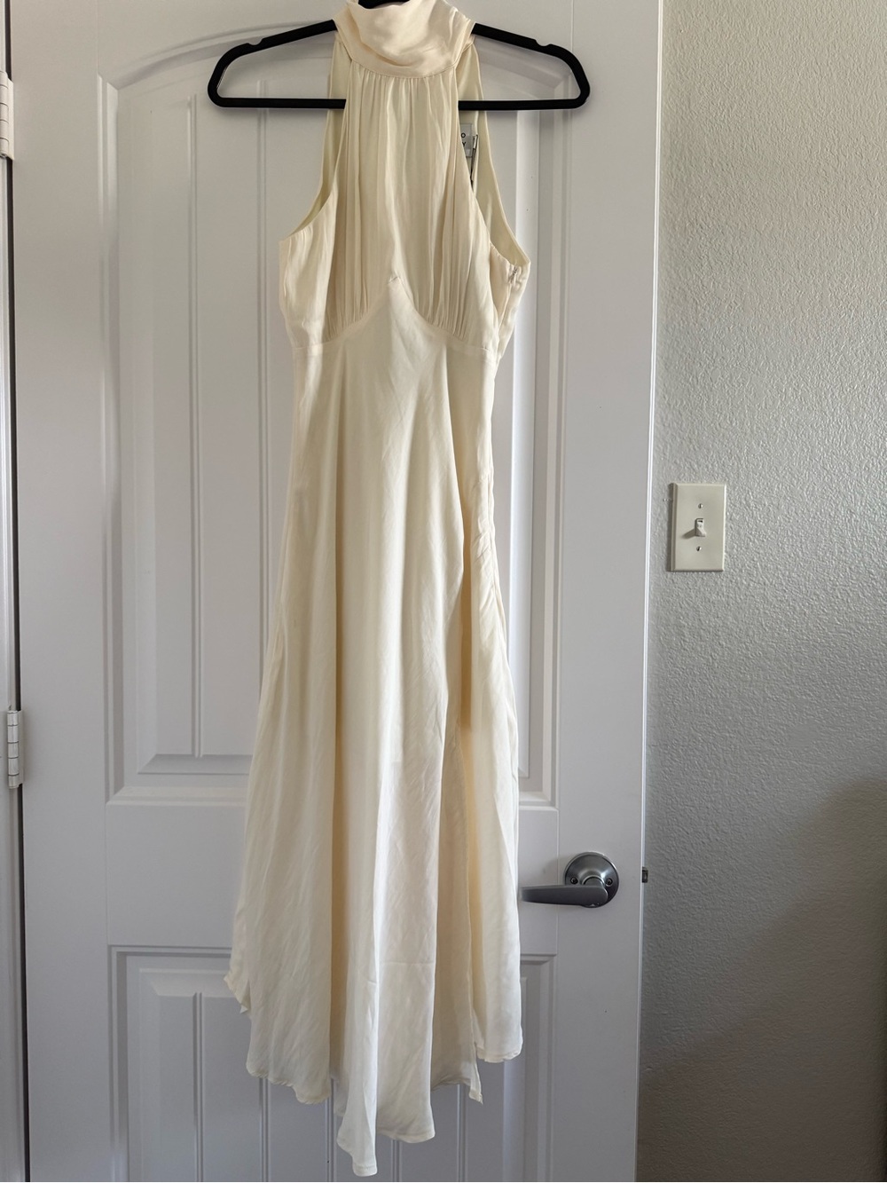 Hello Molly Cream High-Neck Maxi Dress